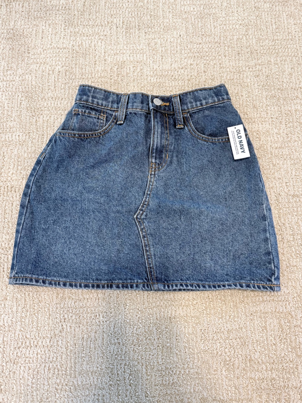 NWT Girls High-Waisted Jean Skirt (L 10/12)